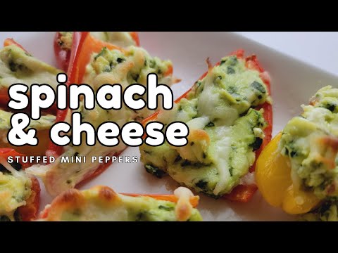 Spinach & Cheese Stuffed Mini Peppers