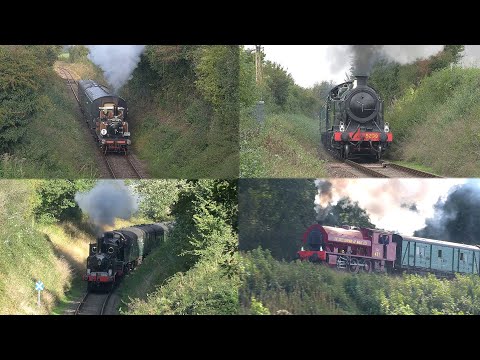 Little and large tank engines up The Alps | Mid Hants Railway 'Branch Line Autumn Gala' - 06.10.23