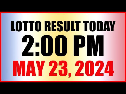 Lotto Result Today 2pm May 23, 2024 Swertres Ez2 Pcso