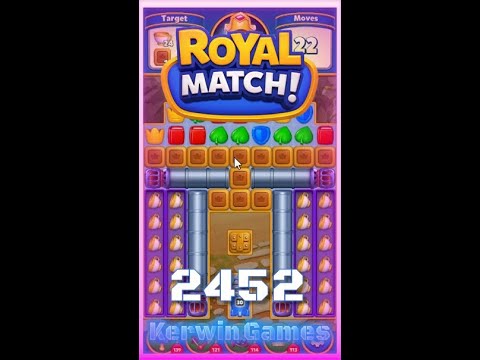 Royal Match Level 2452 - No Boosters Gameplay