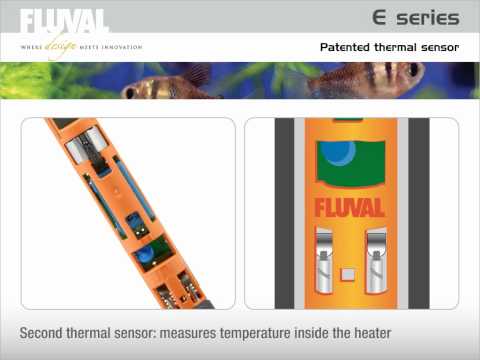 Fluval «Е» нагреватель с трехцветным LCD-дисплеем, 100 Вт
