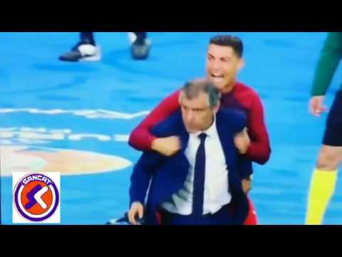 Funny Moment between Cristiano Ronaldo and Fernando Santos in EURO 2016 final