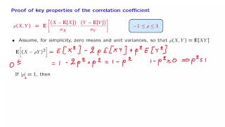 L12.9 Proof of Key Properties of the Correlation Coefficient