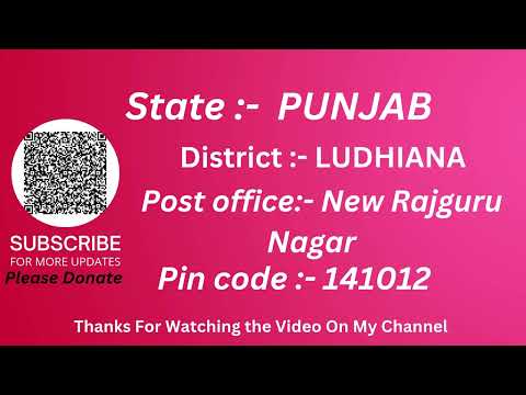 Punjab Ludhiana New rajguru nagar Ka pin code 141012 / Ludhiana New rajguru nagar ka post office
