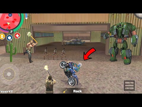 Rope Hero: Vice Town (Rope Stunt on Skull Bike in Base) Bike Jump on Japang - Android Gameplay HD