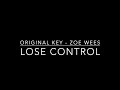 LOSE CONTROL - ORIGINAL KEY - ZOE WEES - KARAOKE/INSTRUMENTAL