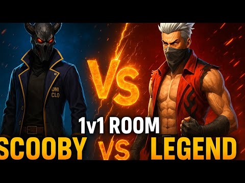 Scooby vs Legend | High Level 1v1 Room | FF Top Players Clash 💥