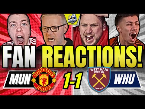 MAN UNITED FANS FUMING REACTION TO MAN UNITED 1-1 WEST HAM | PREMIER LEAGUE FAN REACTIONS