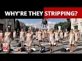 Fromer Alitalia Flight Attendants Stripped Out Their Uniforms In Rome NewsMo