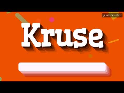 HOW PRONOUNCE KRUSE! (BEST QUALITY VOICES)