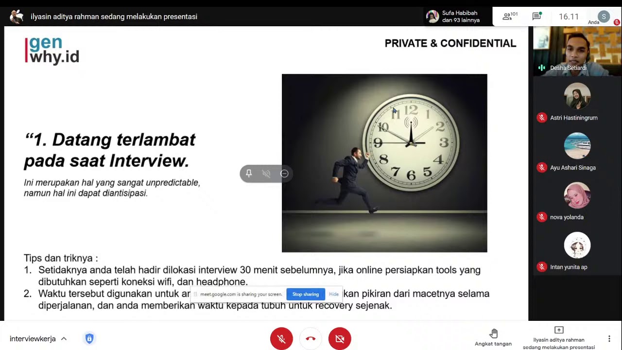 Webinar Tips dan Trik Lulus Interview Offline & Online Kerja