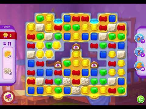 HomeScapes Level 2969 no boosters (11 moves)