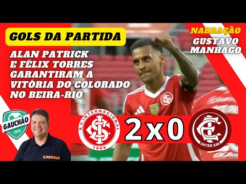 FÉLIX TORRES marca na ESTREIA pelo COLORADO | Inter 2x0 Inter-SM | Gols Narração - Gustavo Manhago