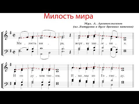 МИЛОСТЬ МИРА, муз. А. Архангельского - Сопрановая партия
