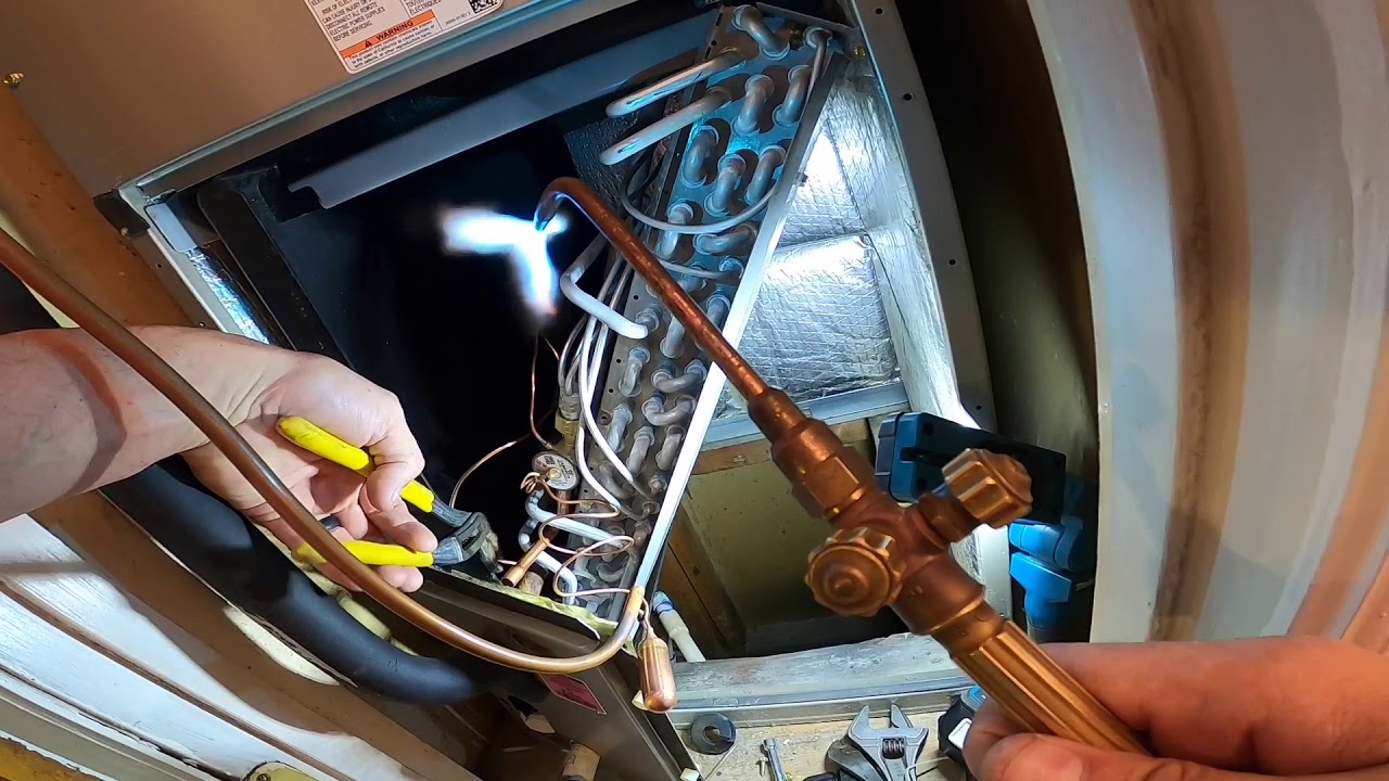 Replacing restricted TXV on a Carrier heat pump.