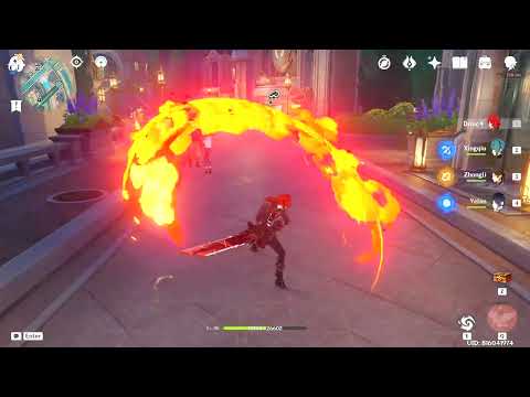 Genshin Impact - C0 vs C6 Diluc Combo and Attack speed difference