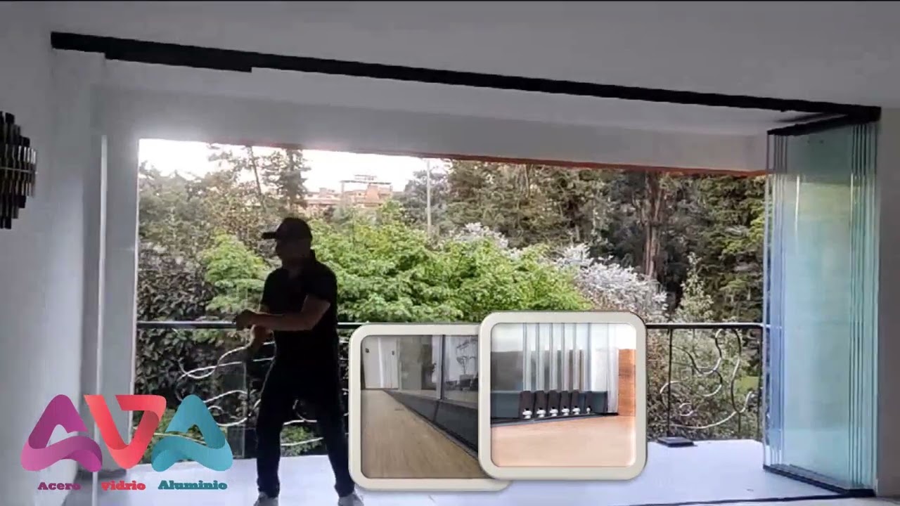 Puerta apilable instalada - apertura total