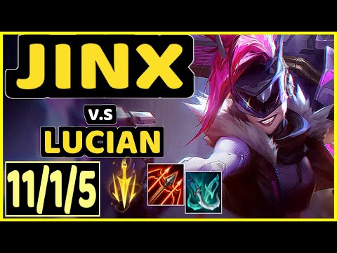 JAVAAA (JINX) vs LUCIAN - 11/1/5 KDA BOTTOM ADC CHALLENGER GAMEPLAY - EUW