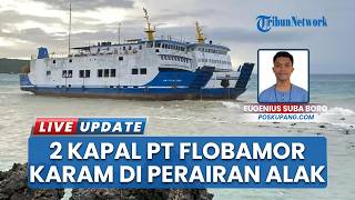 Begini Penampakan 2 Kapal PT Flobamor yang Karam di Perairan Alak, Insiden Buat Warga Padati Pantai