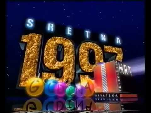 [1080p60] HRT 1, Nova godina 1997. - ident sretna Nova godina, pregled programa, ident i odjava