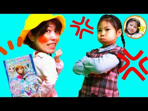 いたずら赤ちゃんとけんか？！Johny Johny Yes Papa　アナと雪の女王まほうのふわモコあわゼリー　開封　おもちゃ　ごっこ遊び　食玩　スライム　ママコラボ♯１０