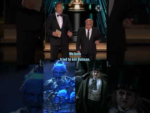 Batman, Mr. Freeze, Penguin reunite at the Oscars #michaelkeaton #batman #dc #oscars