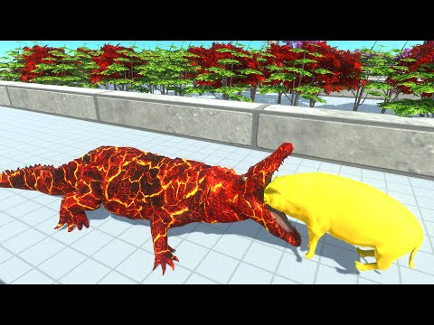 Lava Purussaurus Death Run #1 | Animal Revolt Battle Simulator