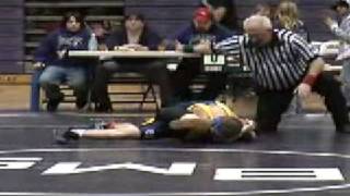 preview picture of video 'Jacob Mathis, Streetsboro vs Barberton 82# Youth Varsity Wrestling District Qualifier 2009'