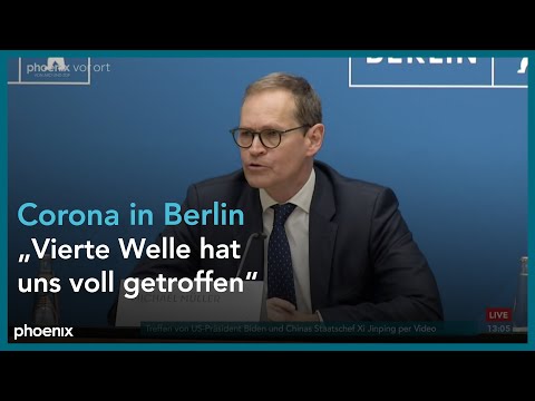 Pressekonferenz mit Michael Müller zur Corona-Lage in Berlin am 16.11.21