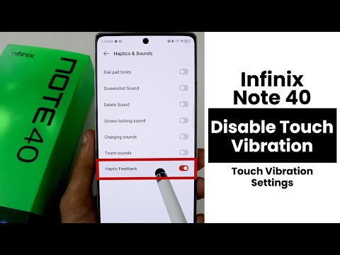 Disable Touch Vibration In Infinix Note 40 | Touch Vibration Settings