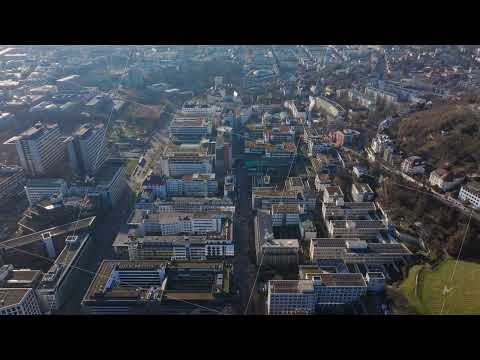 Aerial view of condominiums in Stuttgart, Germany, showcasing urban development and architectural