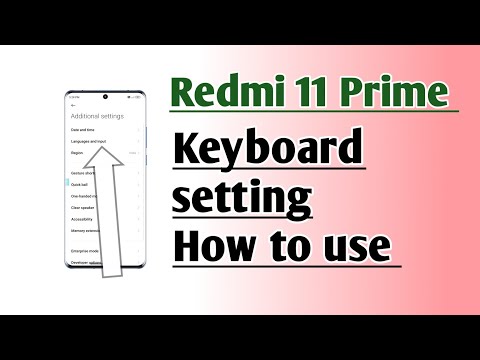 Redmi 11 Prime keyboard setting How to use
