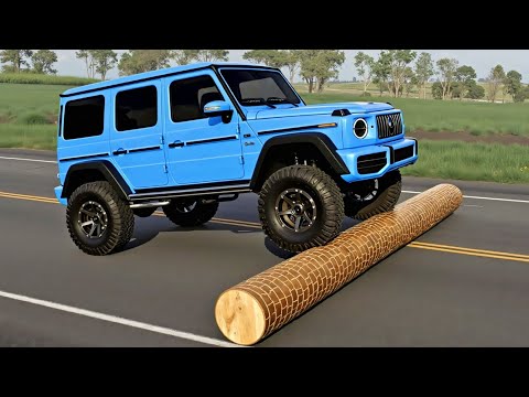 Cars vs Fallen Tree Challenge #6 in BeamNG Drive!