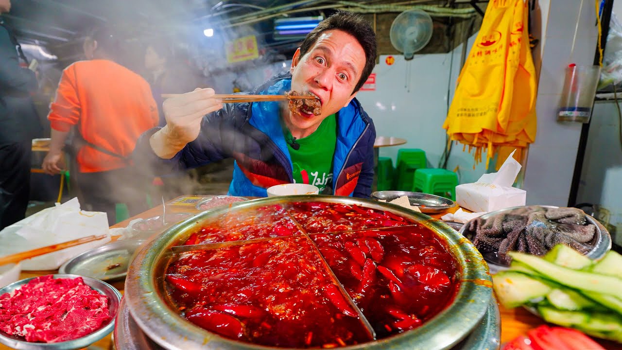I Tried Extreme Spicy CHINESE STREET FOOD in China's Spice Capital!! 🌶️ 🇨🇳