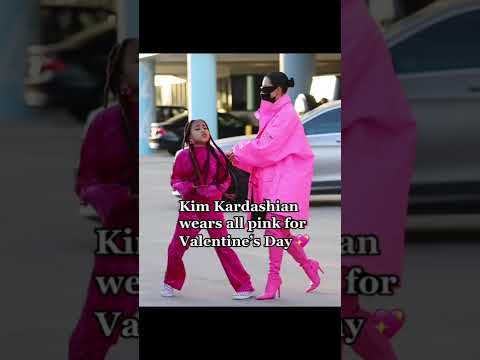 Kim Kardashian wears all pink for Valentine’s Day 2022