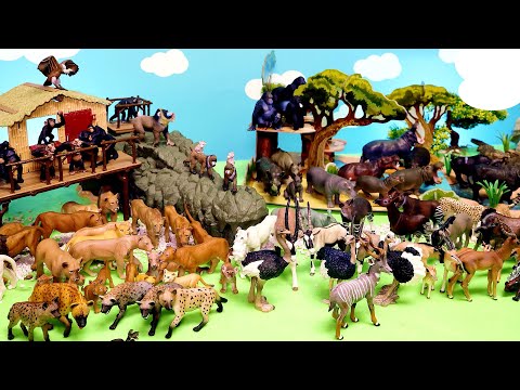 Lots of African Safari Animal Figurines