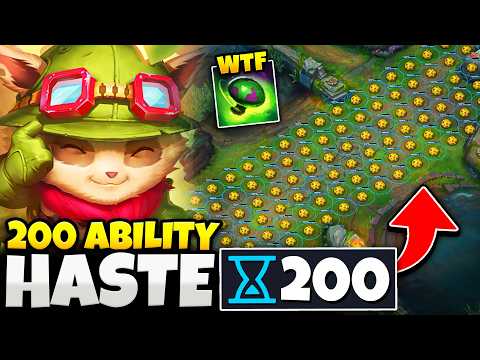 I BROKE THE TEEMO WORLD RECORD FOR MOST SHROOMS! (200+ ABILITY HASTE)