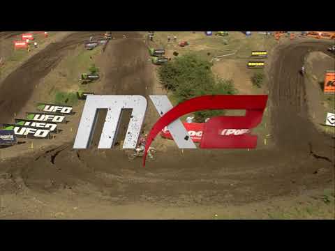 Thomas Olsen passes Jed Beaton - MX2 Race 2 - MXGP of Germany 2019