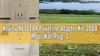 Review NETGEAR Powerline Adapter Kit, 2000 Mbps Wall-Plug, 2 Gigabit Ethernet Ports with Passthrough