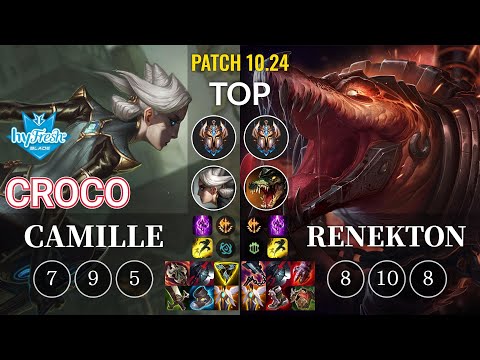 hyF Croco Camille vs Renekton Top - KR Patch 10.24