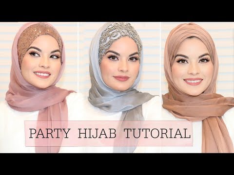 3 EASY HIJAB STYLES FOR PARTY/ WEDDING | Omaya Zein Video