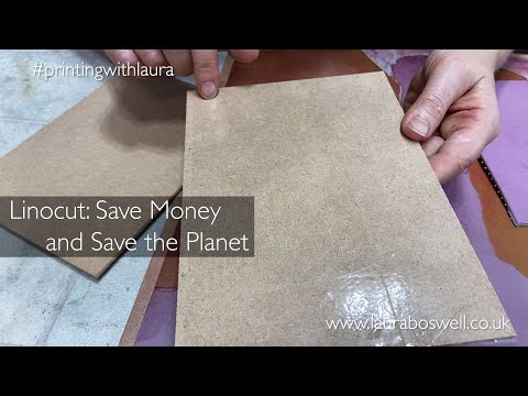 How to recyle and reuse a backing board with your lino - linocut printing tips