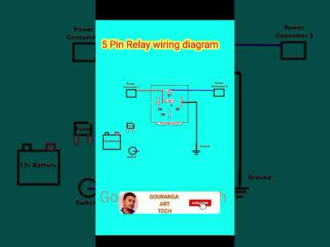 How to Wire a 5 Pin Relay | Automotive Relay Wiring#shortvideo #relay #electric #technical #tech