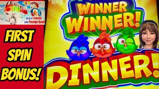 FIRST SPIN BONUS AIRPLANE & BIG WIN CRAZY CHICKENS