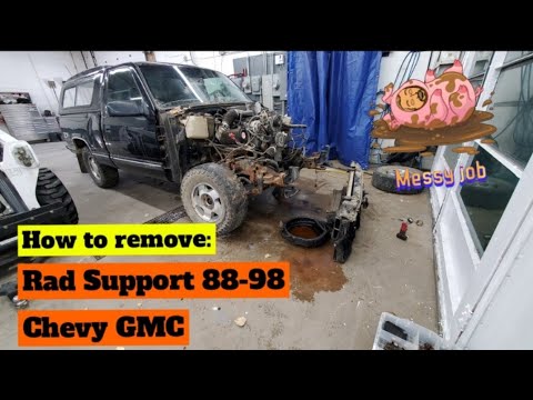 Rad Support Removal 88-98 Chevy and GMC Trucks | 1997 Chevy K1500 Rebuild