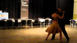 Video thumbnail for Tihamer Bogdan and Katalin Czidor dancing at milonga Tango Divino in Örebro. April 2012