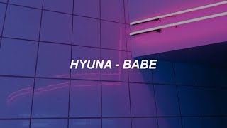 HyunA(현아) - &#39;BABE (베베)&#39; Easy Lyrics