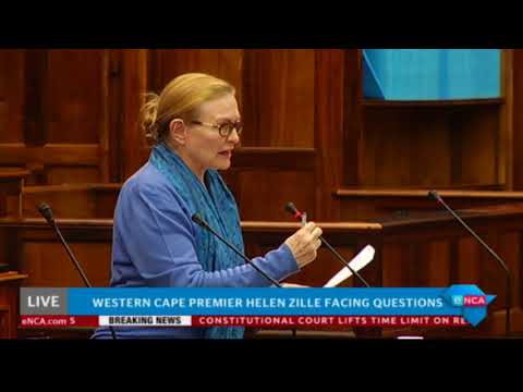 Western Cape Helen Zille facing questions