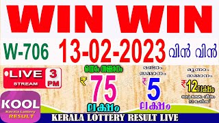 KERALA LOTTERY RESULT|winwin bhagyakuri w706|Kerala Lottery Result Today 13/02/2023|today live|live