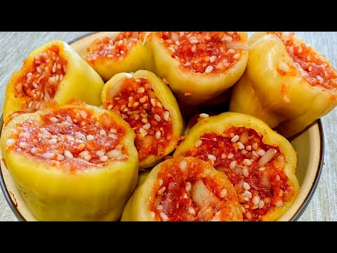 Stuffed peppers, everyone is asking for more, my mom's quick and most delicious recipe